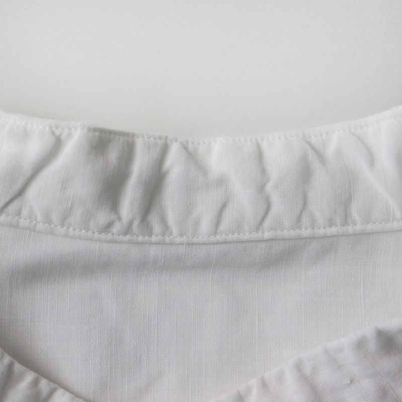 現行✨極美品✨ネストローブ シャツ ブラウス リネン100 麻 洗える ホワイト nest Robe - nest robe（ネストローブ）リネンフリンジカラー