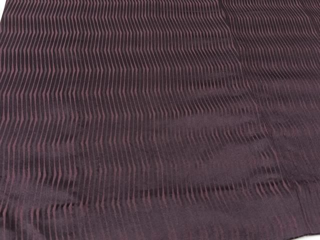 平和屋着物▽道行コート 単衣 雨コート 変わり縞 ロング丈 正絹 逸品