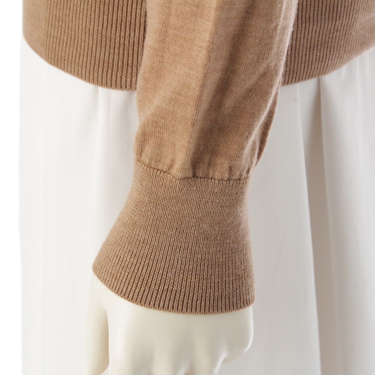 バーバリー ウール レイヤード風 ニット カーディガン 長袖トップス  