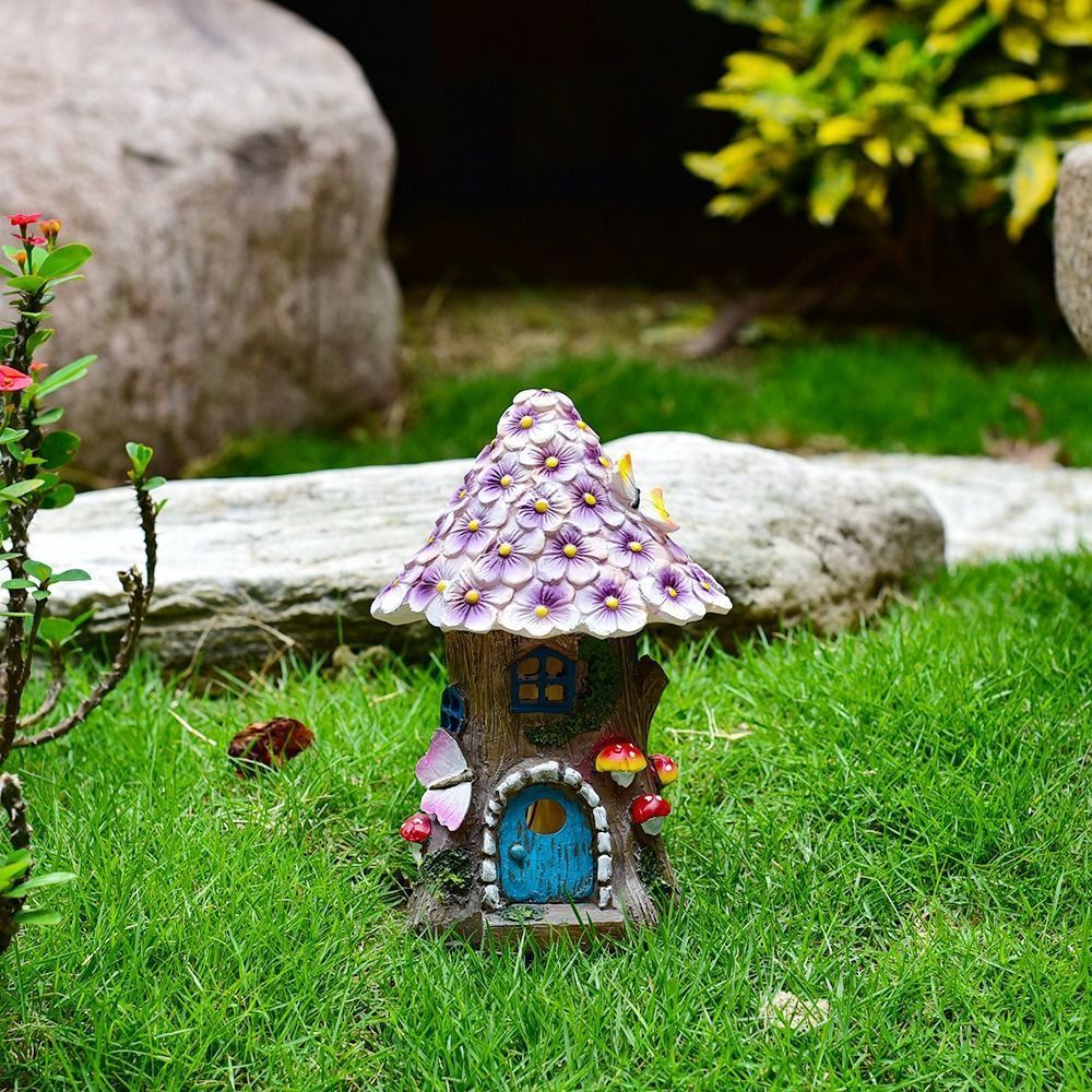 ガーデンオーナメントソーラーフェアリーハウス