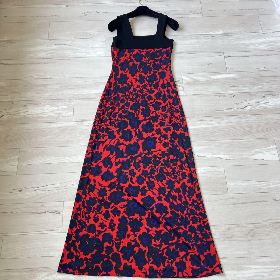 【美品】ダイアンフォンファステンバーグ 総柄ワンピース リゾート DVF M 極美】ダイアンフォンファステンバーグ 花柄 ロングワンピース