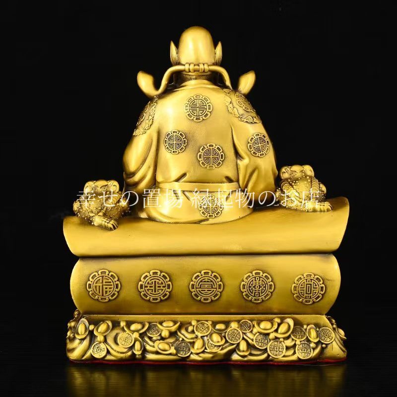 鐘馗像 置物 オブジェ 風水 開運 銅製 金色 開運 招財 厄除け 魔除け