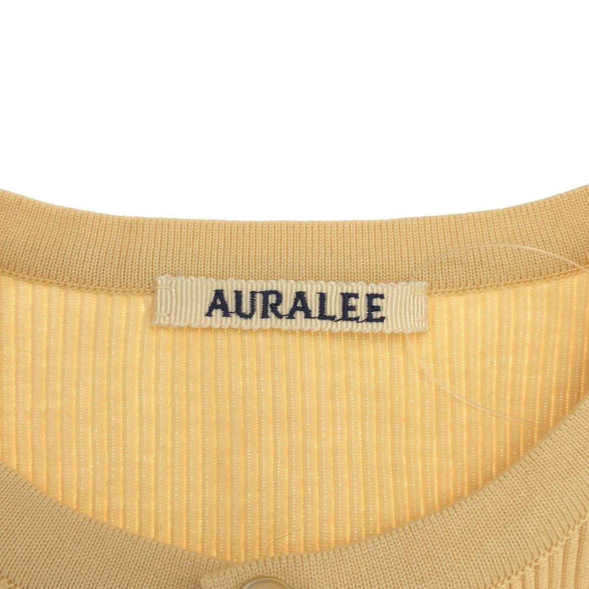 AURALEE オーラリー COTTON HIGH GAUGE RIB KNIT CROPPED CREW NECK