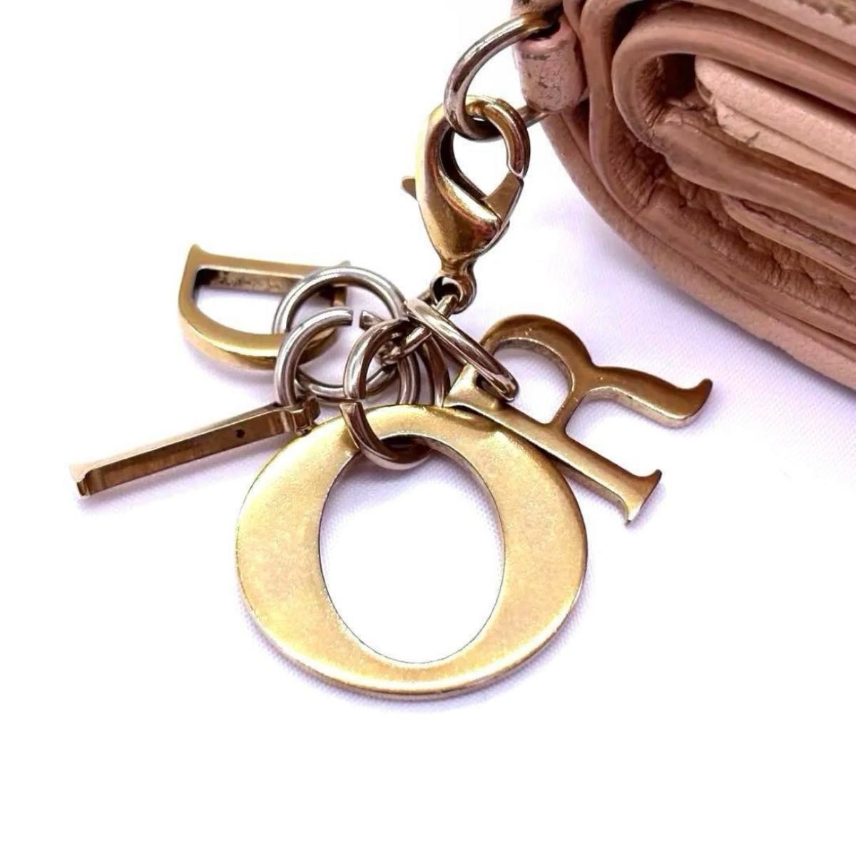 人気モデル Christian Dior クリスチャンディオール レディディオール カナージュ コンパクトウォレット 三折り財布 ピンク ラムスキン ブランド