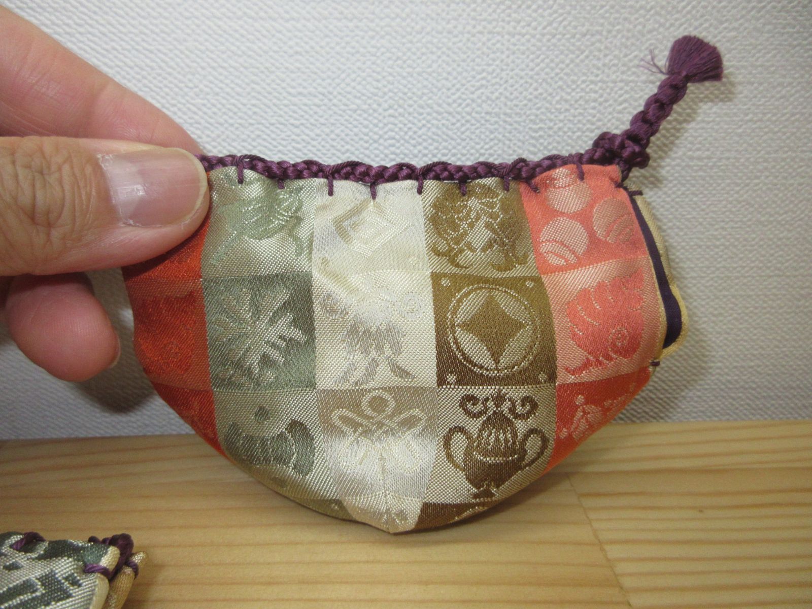 送料込【逢絢亭・新品】茶道具 仕覆 三つ組仕覆 正絹 名物裂 遠州緞子