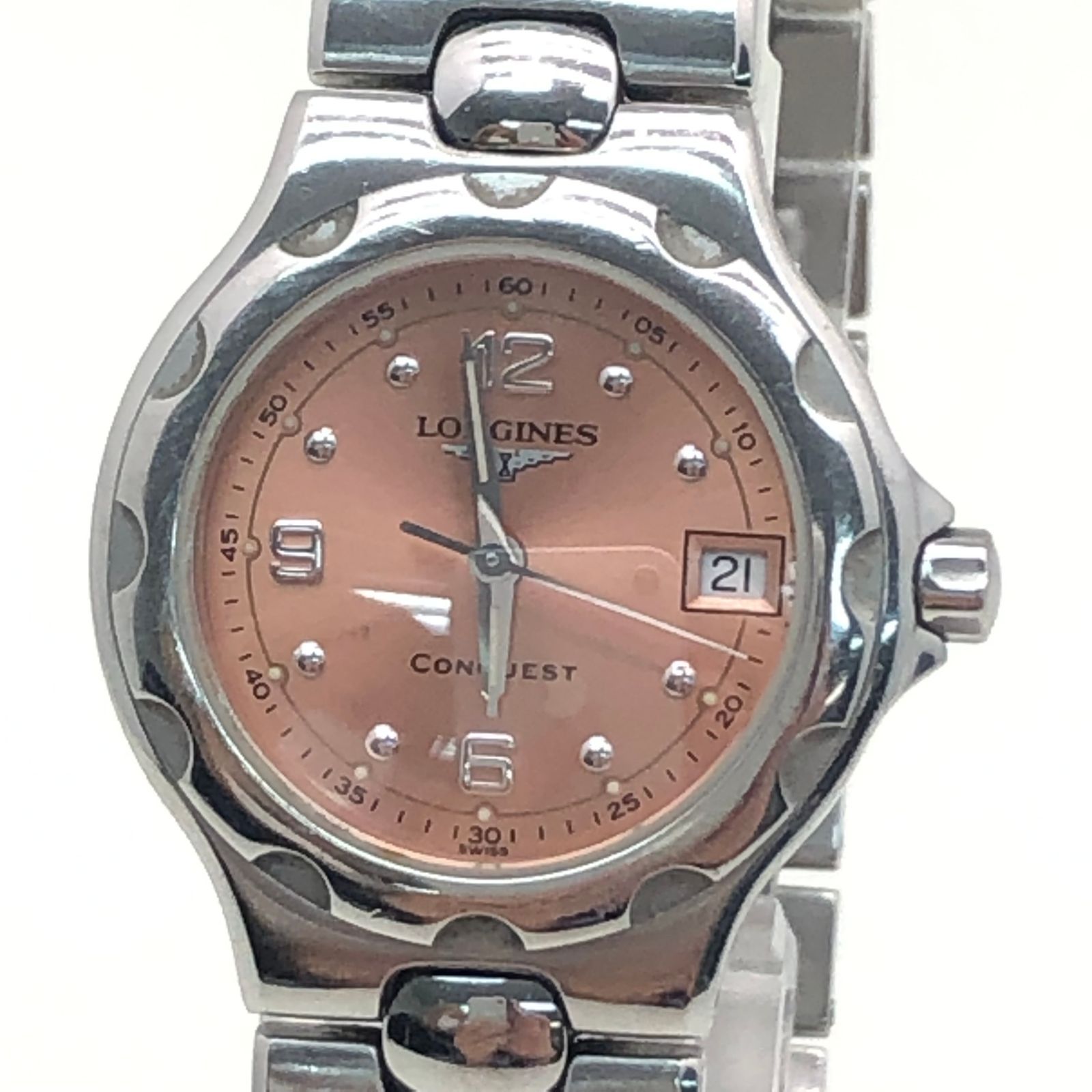 ロンジン コンクエスト デイト レディース 腕時計 LONGINES - ロンジン 