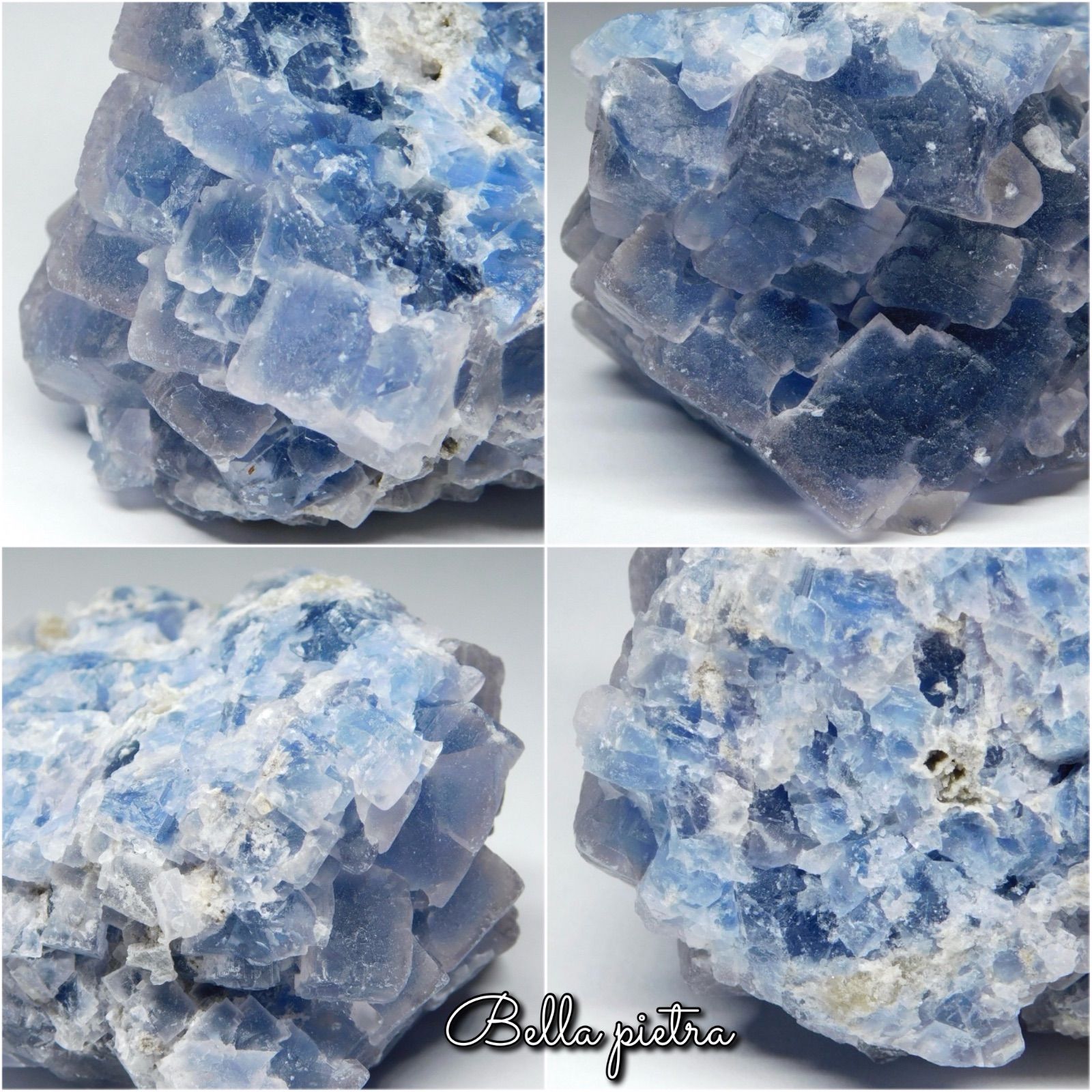 希少☆天然フローライト キューブ 結晶 クラスター ブルー 151g