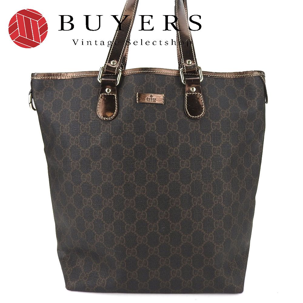 中古】 グッチ トートバッグ 189896 GGスプリームキャンバス ブラウン
