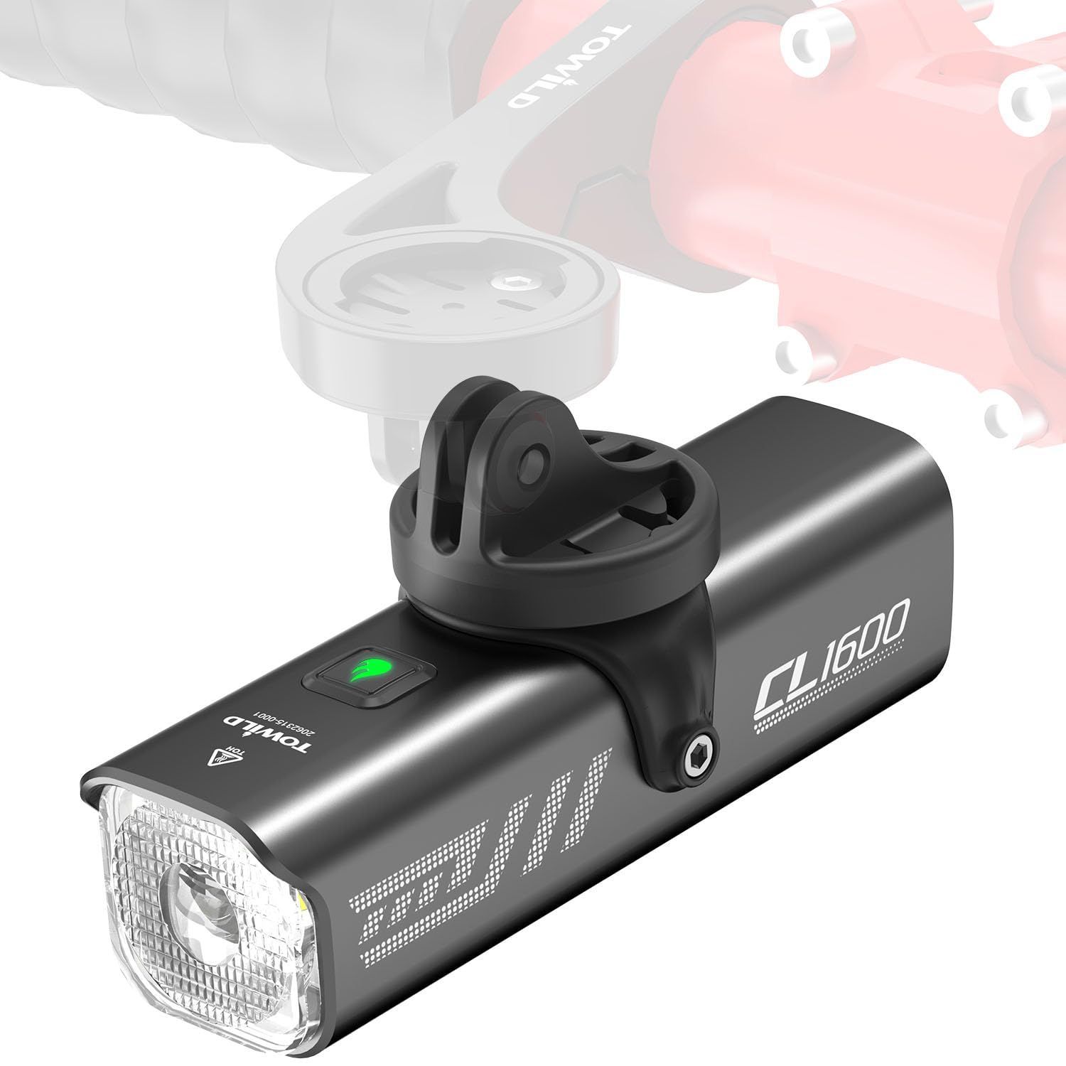 1600ルーメン 自転車ヘッドライト 防水IPX6 大容量5000mAh 自動点灯モード搭載-リモコン操作 5段階照明モード 高輝度 USB-C充電式 懐中電灯兼用 led 小型 フロント PSE認証済 ライト ライト ライト ロードバイク ヘルメット