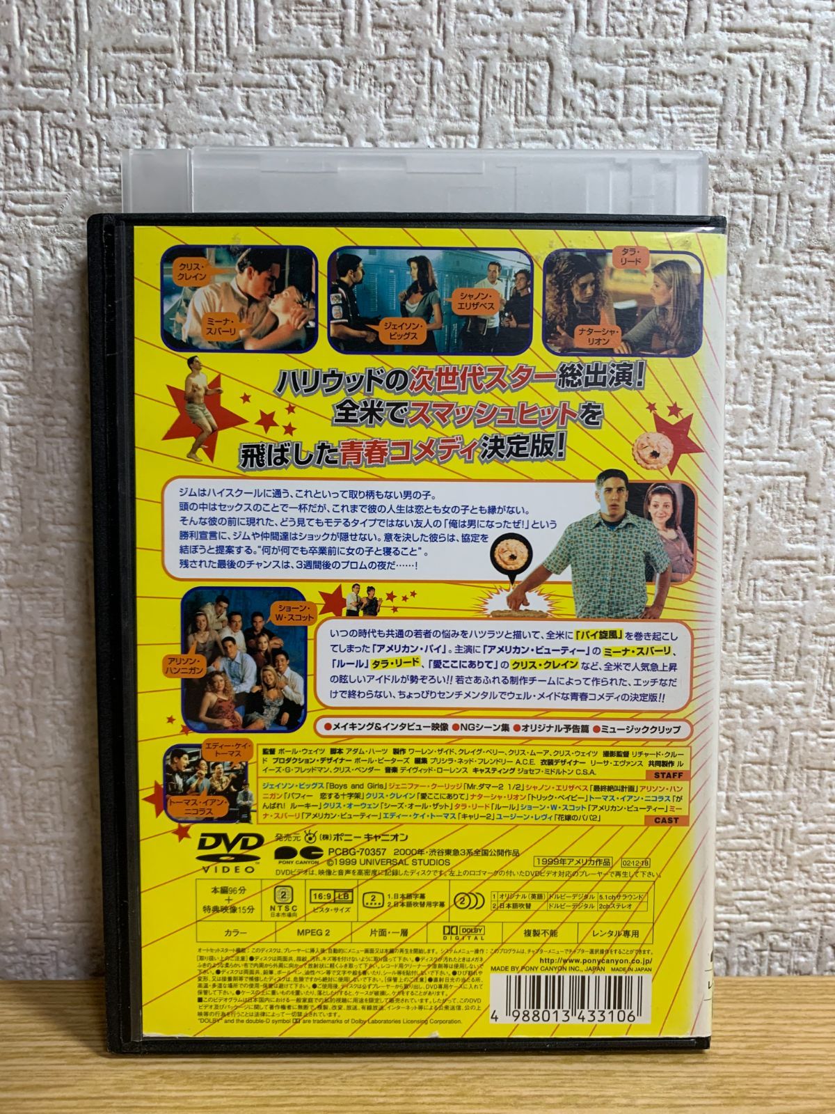 アメリカンパイDVD 無審査特別版 セル版 廃盤 トールサイズ アメリカン