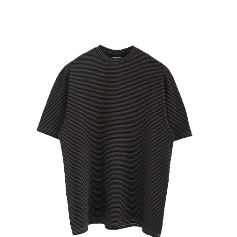 Yonetomi / NEW BASIC GARMENT DYE BORDER T-SHIRT  BLACK