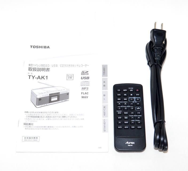 純正リモコン付 AUREX TY-AK1 ハイレゾ対応 CDラジカセ USB