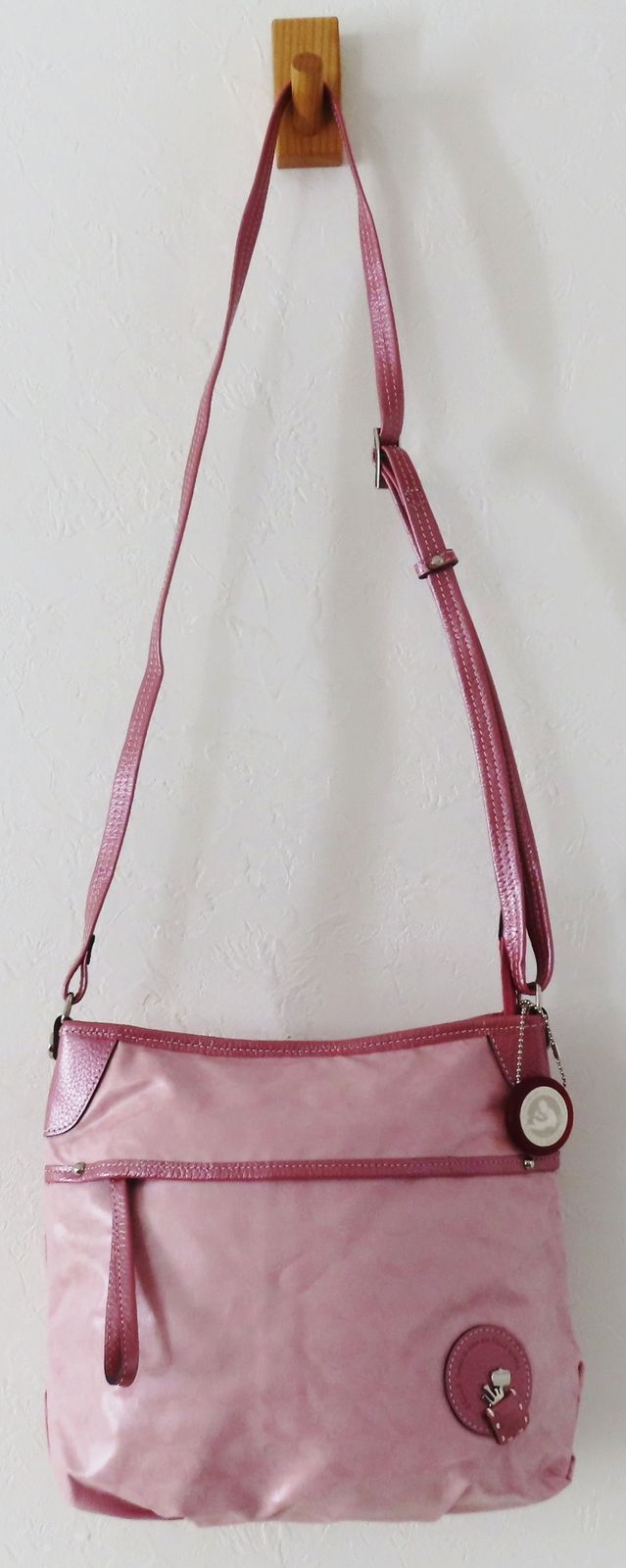 S02 美品 PELLE BORSA ペレボルサ ジャガード 総柄 ウレタン 