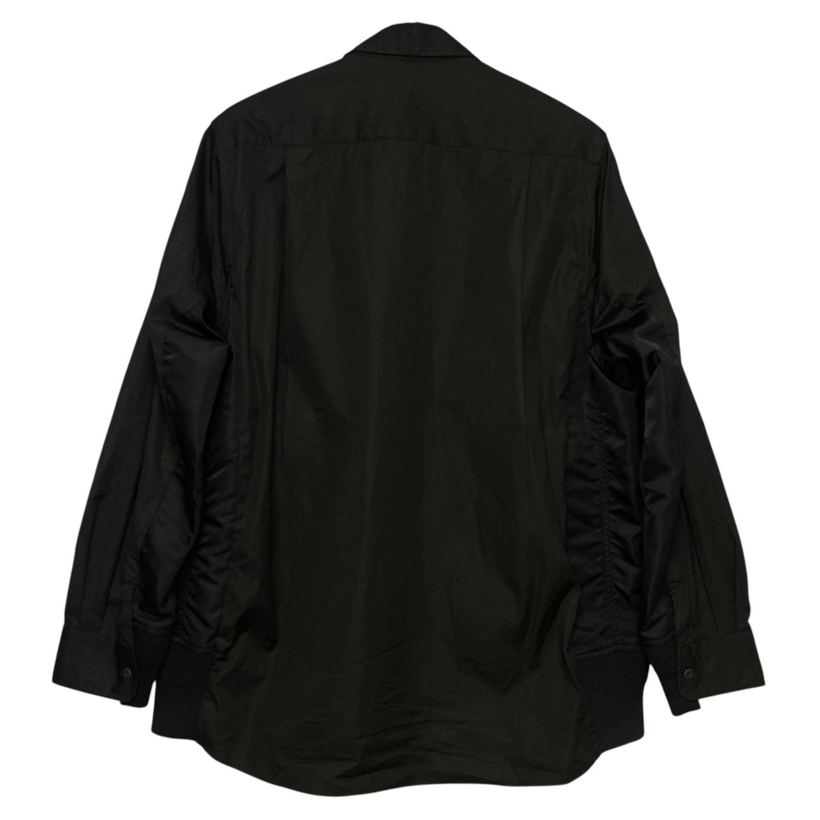 定価75900円 Sacai Cotton Poplin Shirt SCM-218 BLACK 2 サカイ