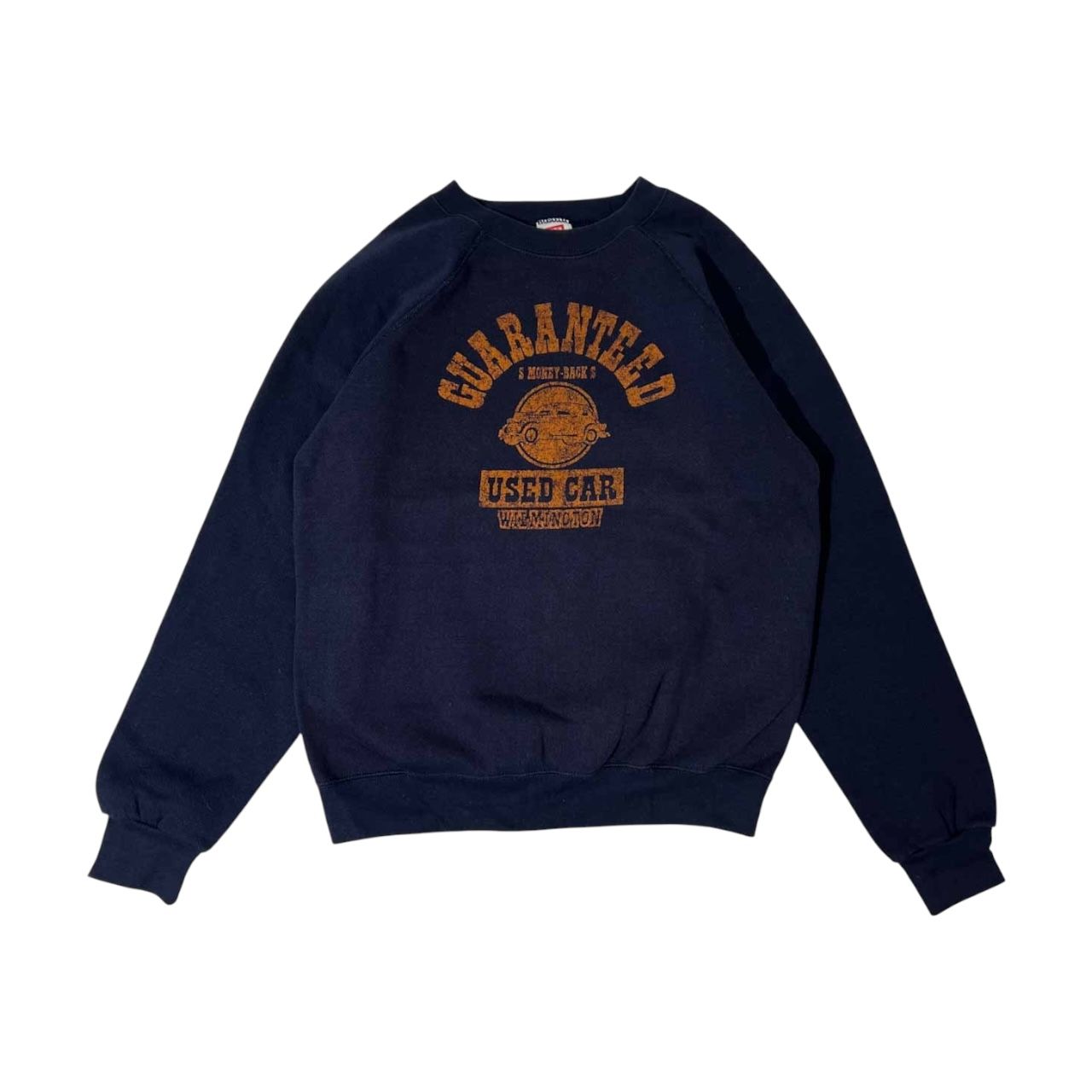 USA製 90s EDWIN SPORTS WEAR エドウィン プリント デザイン スウェット トレーナー M/ネイビー メンズ アメリカ製