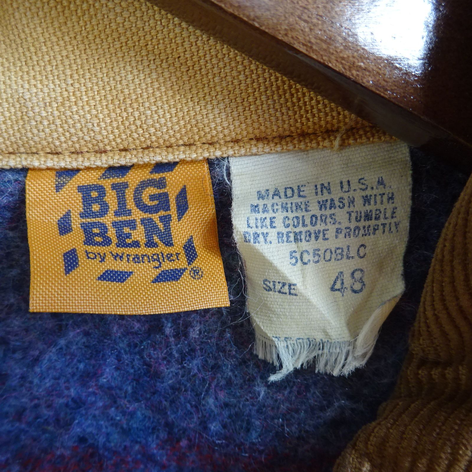 BIG BEN ベージュ カバーオール 70s BIG BEN by Wrangler カバーオール USA製 サイズ 48 XL 相当