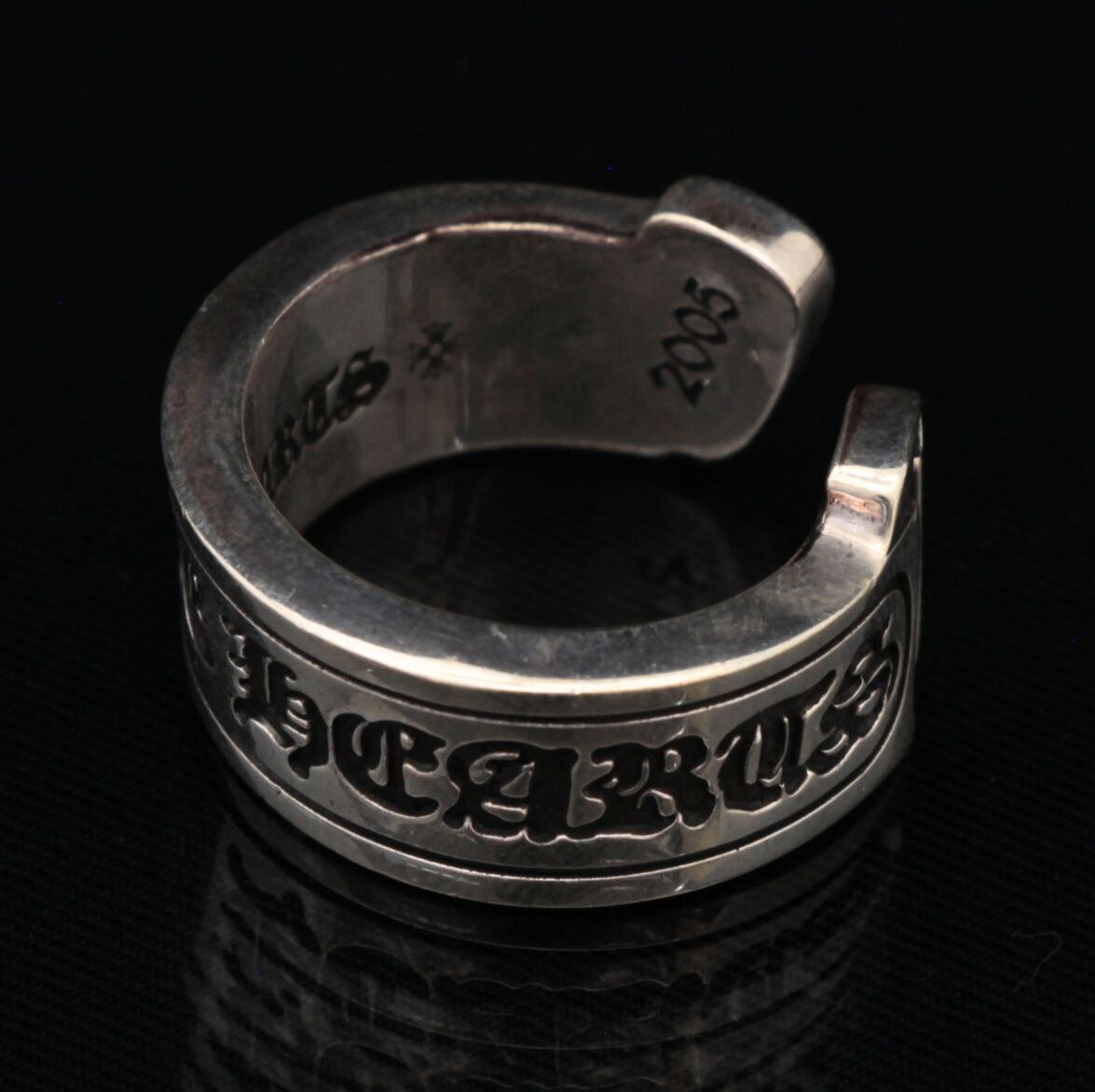 CHROME HEARTS 銀座店 クロムハーツ ラージ スクロールラベル リング 