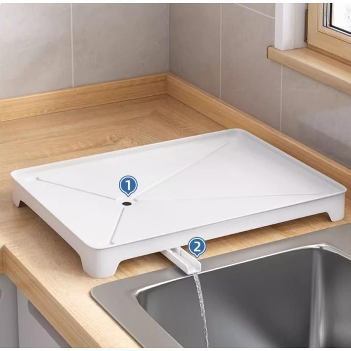 水切りラック シンク上 水切りかご 水切りカゴ 大容量 ワイド 水が流れる カトラリー入れ カトラリースタンド 水切りトレー WWW_SKLAD-KIRPICHA_RU