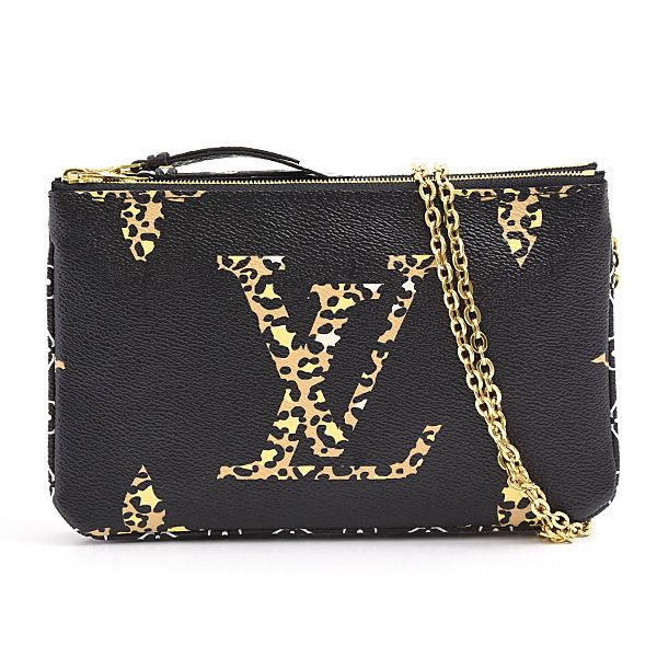 【中古】ルイヴィトン  LOUIS  VUITTON  モノグラム・ジャングル  ポシェット・ドゥーブルジップ  M67874/MA2512011 ルイヴィトン LOUIS VUITTON モノグラム・ジャングル ポシェット