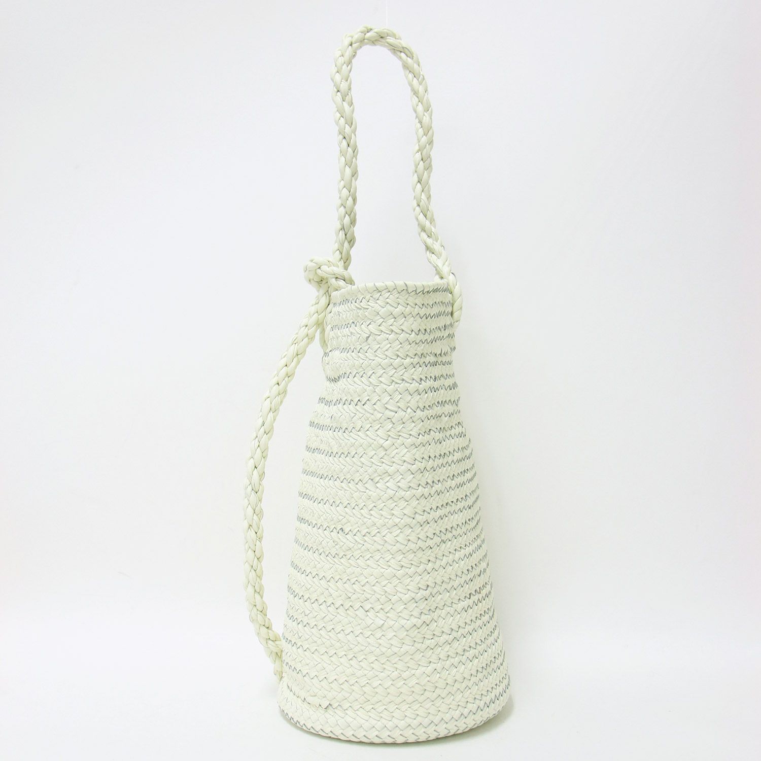 美品】Aeta アエタ バッグ ホワイト / レザー メッシュ バケツ バッグ 