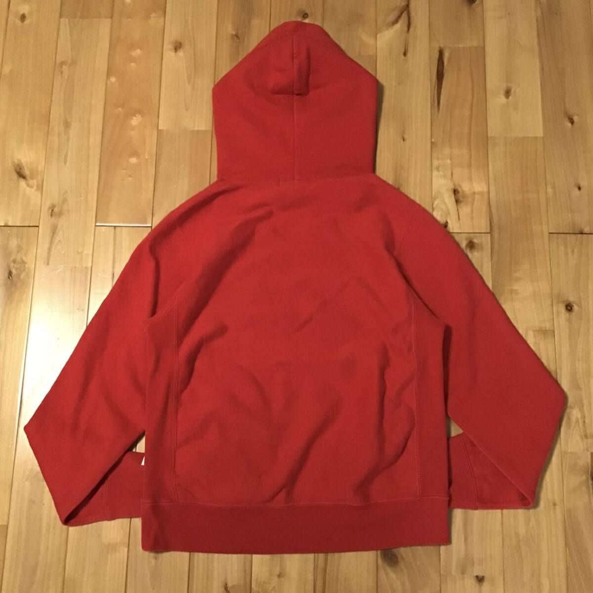 BAPE サークルロゴ プルオーバー パーカー Sサイズ レッド a bathing 