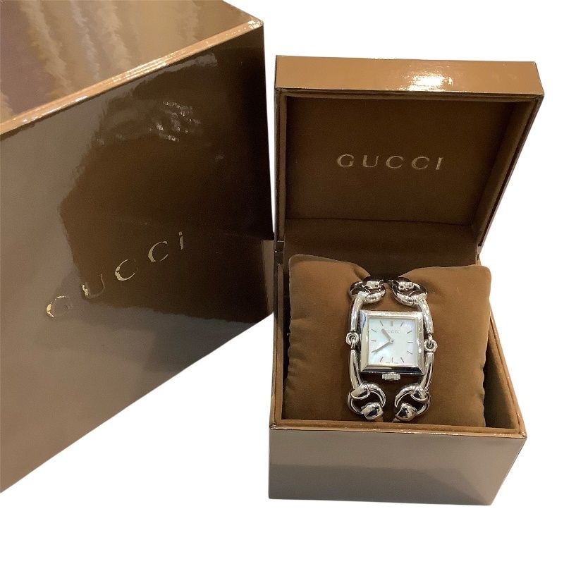 希少 GUCCI シニョーリア 24Pダイヤモンド シェル文字盤