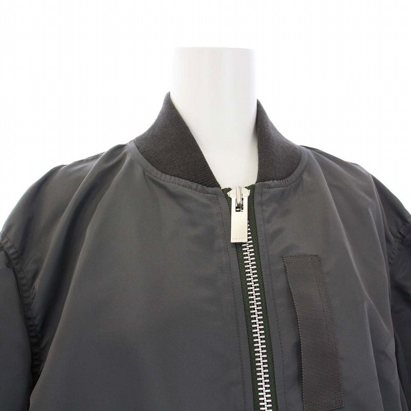 サカイ sacai 22AW MA-1 BLOUSON ボンバージャケット ミリタリージャケット ジップアップ 2 M グレー SCW-065 /KH