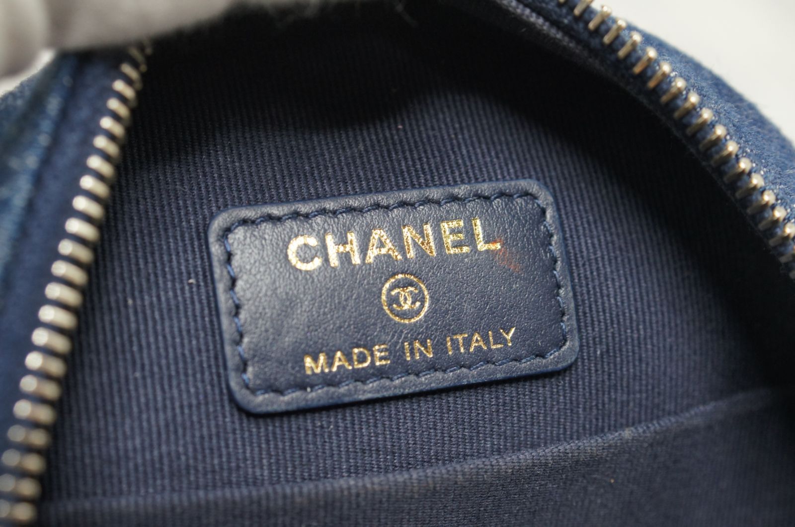 シャネル CHANEL デニム ラウンドショルダーバッグ シリアルシール 