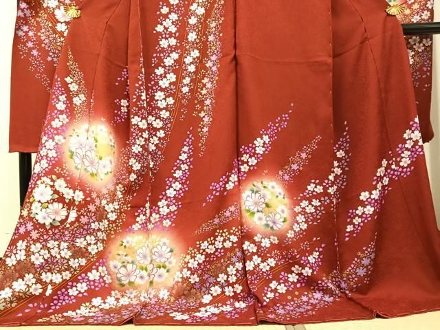 平和屋着物○豪華振袖 舞花文 暈し染め 金彩 仮絵羽 逸品 未使用
