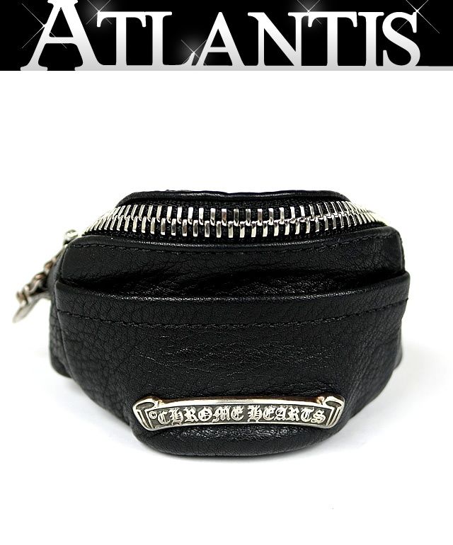 CHROME HEARTS 銀座店 クロムハーツ WRISTHER SNAT PACK スナットパック ミニポーチ レザー シルバー SV925 黒 100746