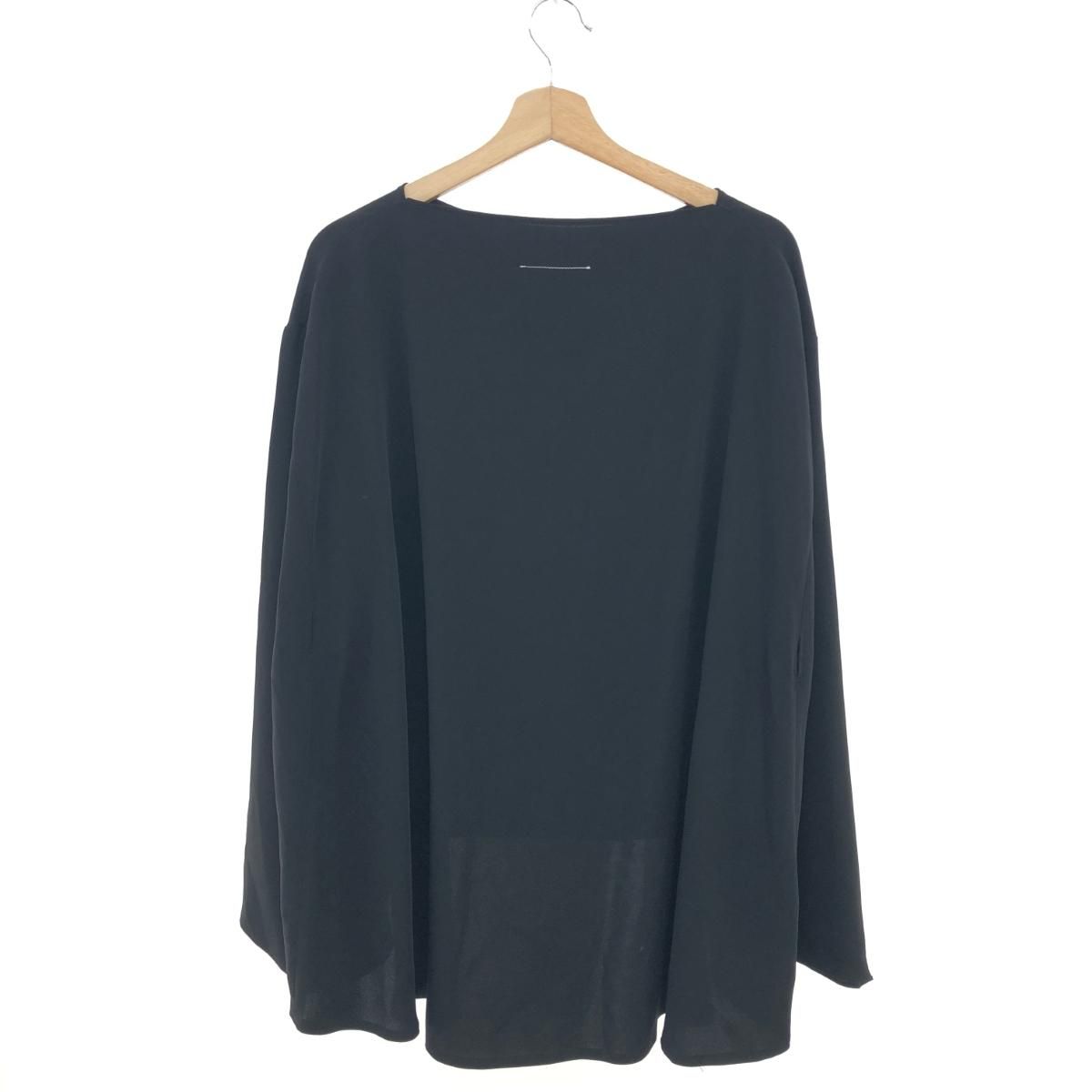 mm6 Martin Margiela エムエムシックス マルタンマルジェラ 長袖 ブラウス 大きいサイズ:44  ブラック  レディース 　241007001462 mm6 Martin Margiela エムエムシックス マルタンマルジェラ 長袖