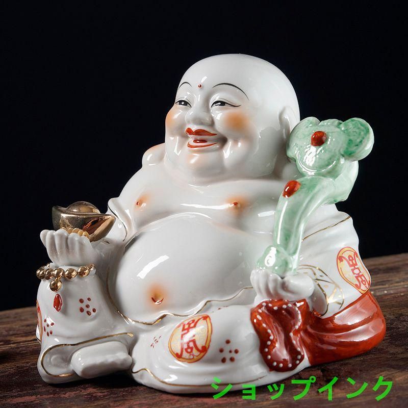 如意弥勒仏像  陶磁器 装飾品 現代工芸品美術品 置物 如意弥勒仏像 陶磁器 装飾品 現代工芸品美術品 置物 - メルカリ