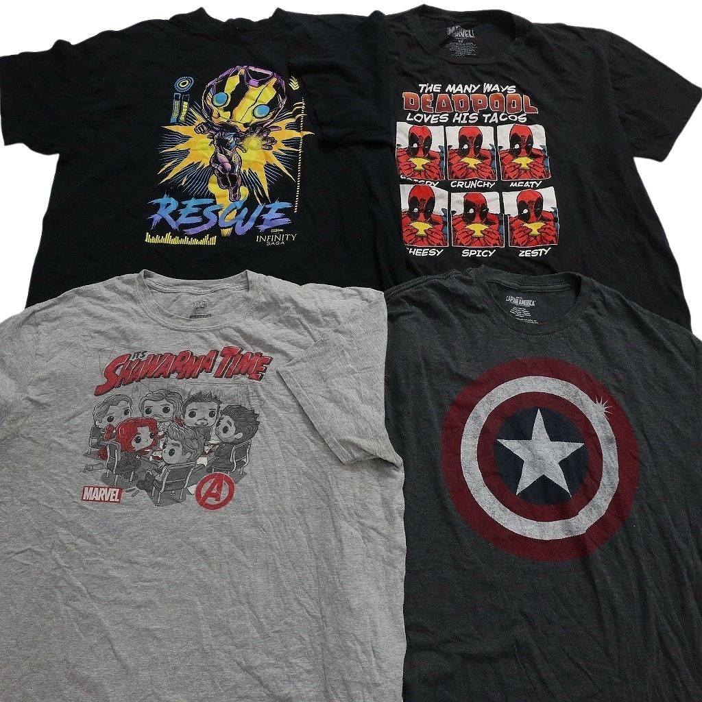 マーベル　DC まとめうり 古着卸 まとめ売り マーベル DCコミック 半袖Tシャツ 16枚セット