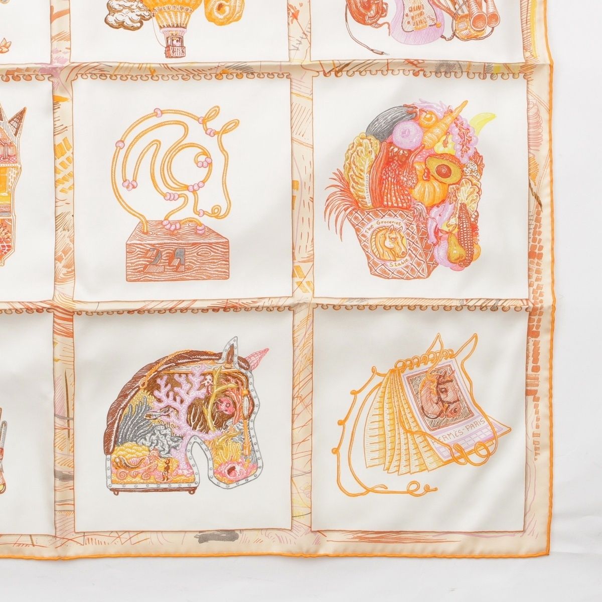 エルメス カレ90 Chevaloscope シュヴァルスコープ シルク スカーフ