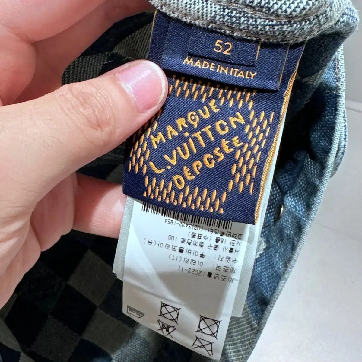 LOUIS VUITTON 希少品 グレージュ ジャケット 52 ダミエ柄 52 ／ Louis 