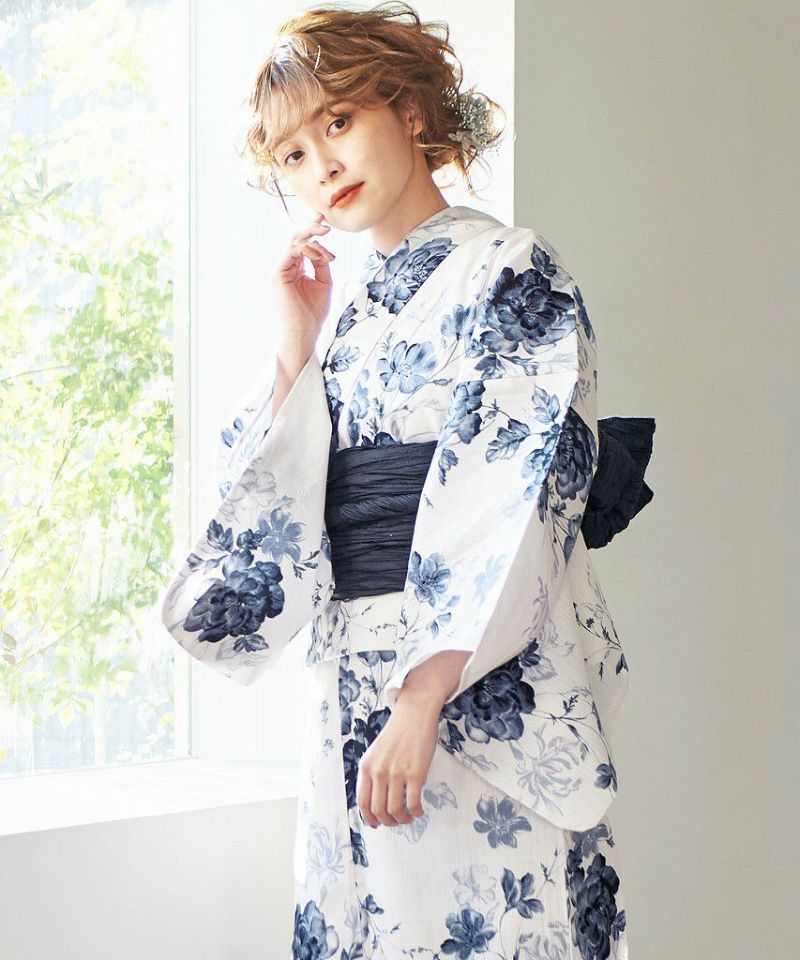 水彩の勿忘草色】Dita ディータ 浴衣 5点セット レディース 2025