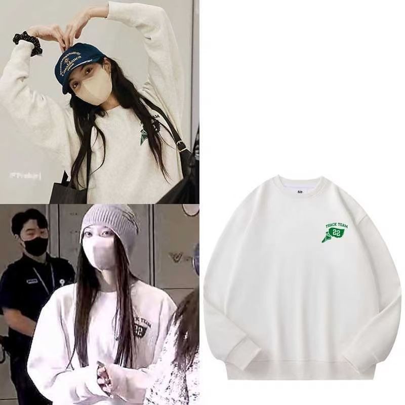 NewJeans Haerin LISA韓流グッズ パーカー スウェット 春秋 男女兼用 応援服 打歌服カジュアルウェア ペアルック