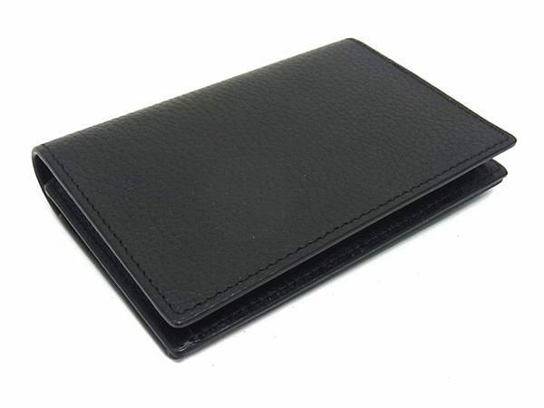 dunhill ダンヒル レザー カードケース カード入れ 名刺入れ メンズ レディース ブラック系 AU9882