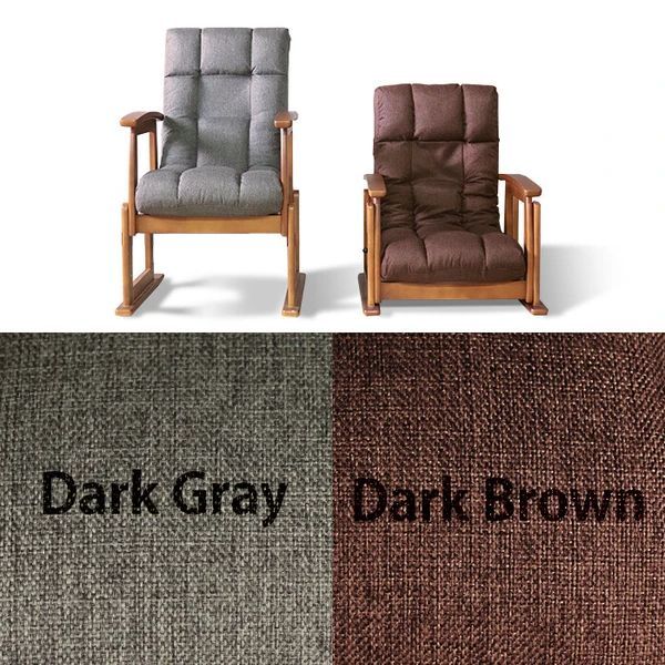 新品　座椅子　リクライニングチェア　ダークグレー　ファブリック生地　多機能 新品 座椅子 リクライニングチェア ダークグレー ファブリック