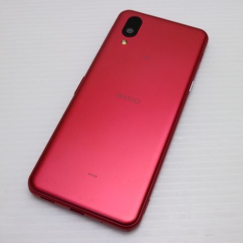 超美品 SHG09 BASIO active レッド AU スマホ KYOCERA 即日発送