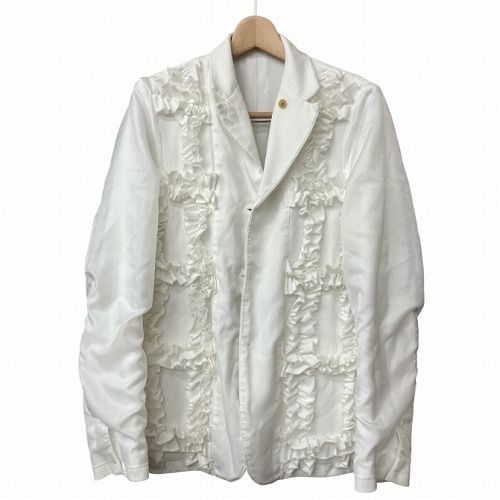 BLACKCOMMEdesGARCONS/フリル/ジャケット/サイズM BLACKCOMMEdesGARCONS/フリル/ジャケット/サイズM メンズ