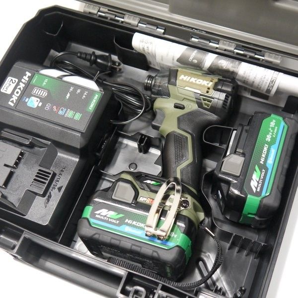 HiKOKI ハイコーキ コードレスインパクトドライバ WH36DD 2XHGSZ フォレストグリーン ♥ フルセット 36V マルチボルト ≡DT6586