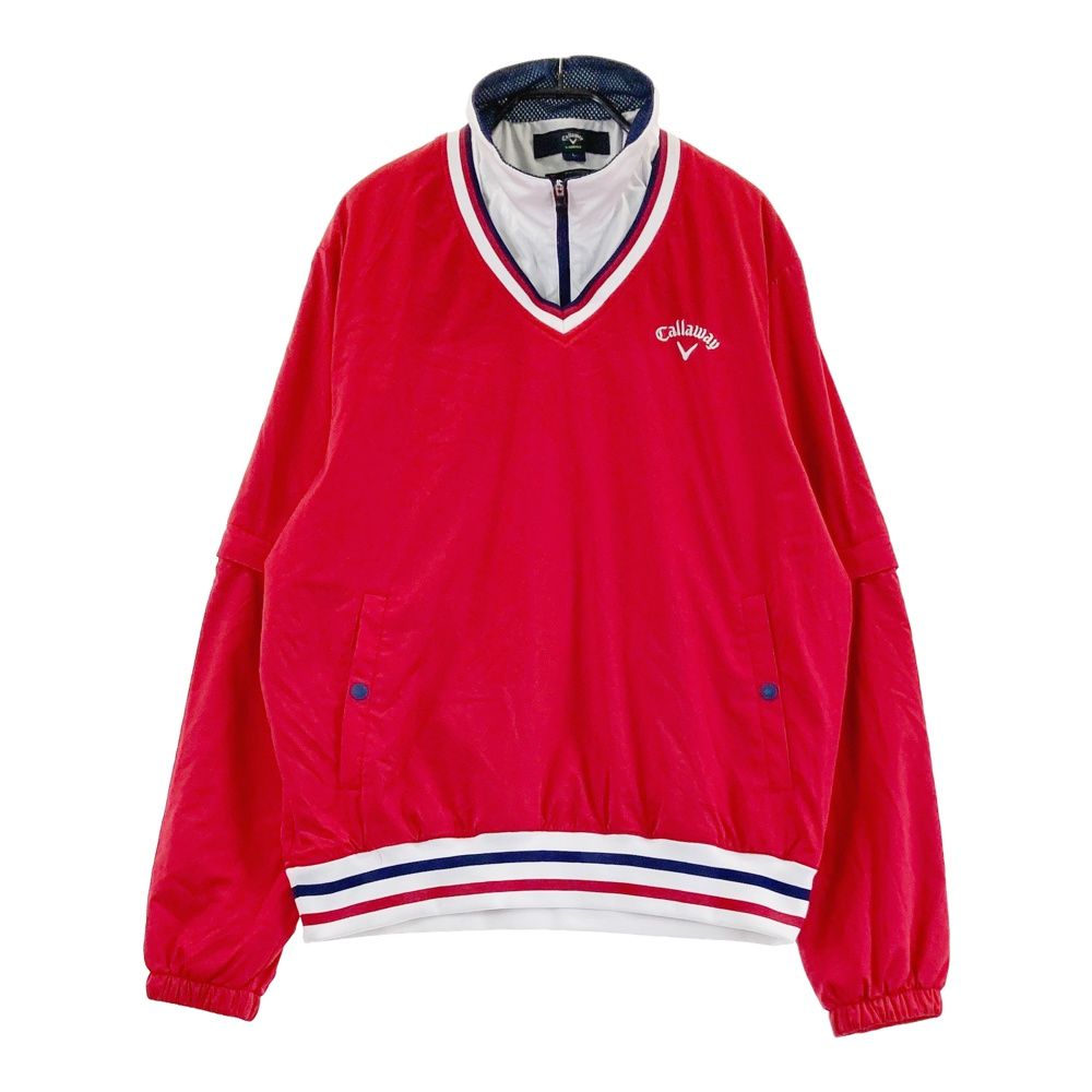 サイズ：L CALLAWAY キャロウェイ 多機能 ナイロン ブルゾン レッド系