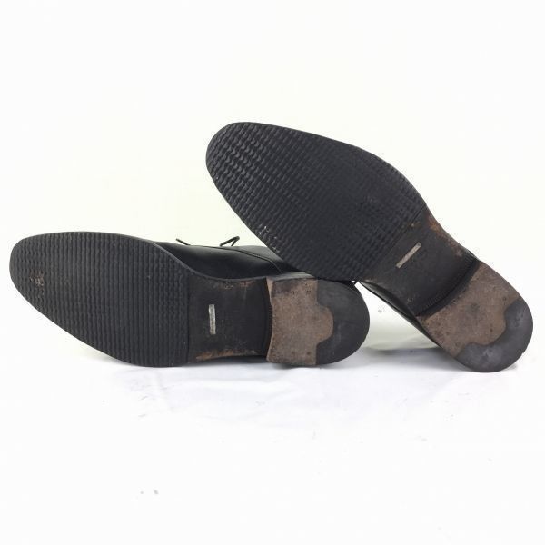 Zegna エルメネジルドゼニア【size8D/26.0〈黒/BLACK】オールレザー
