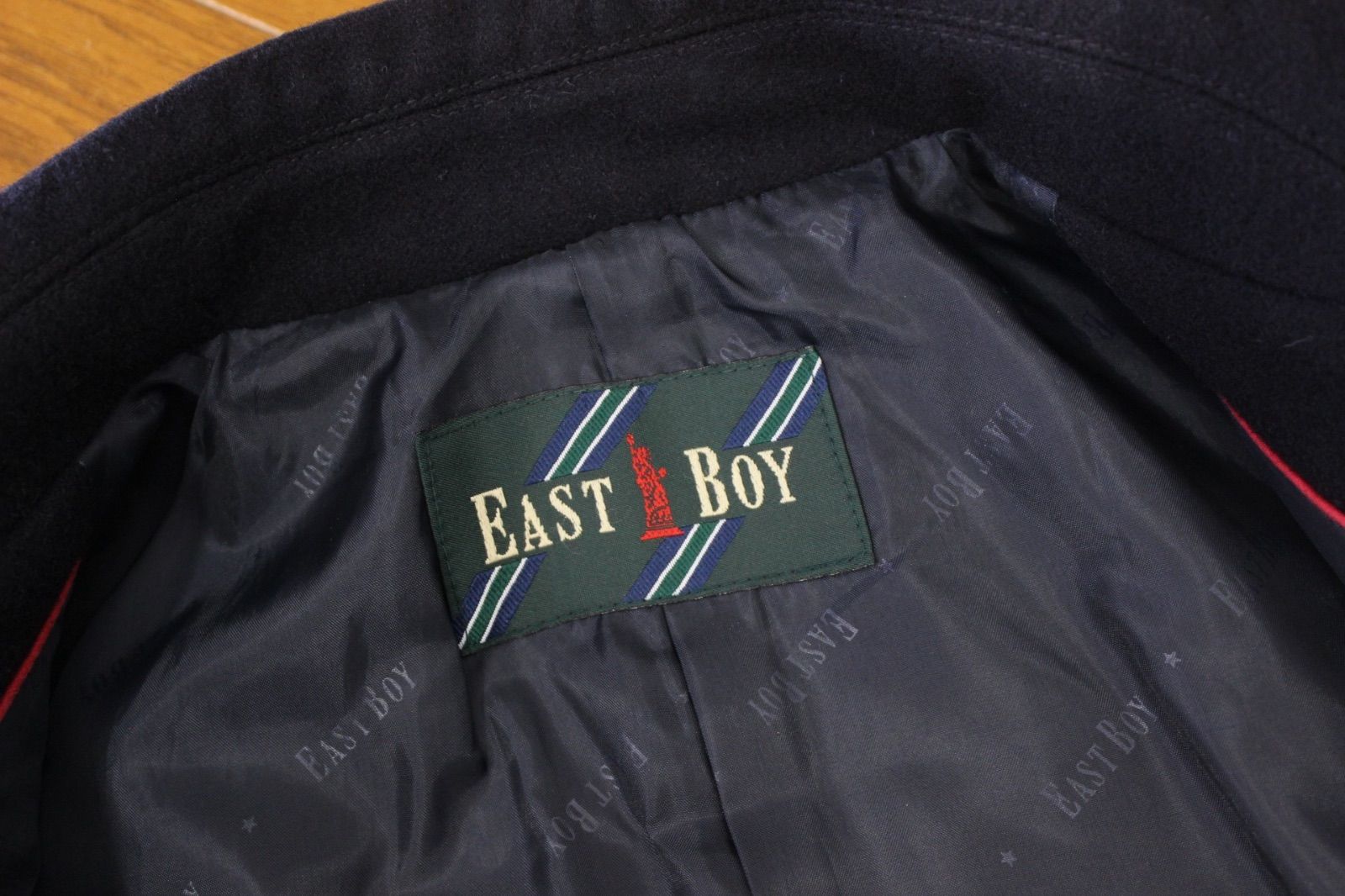 50【極美品】イーストボーイ ピーコート 11 ネイビー 紺 L EAST BOY P