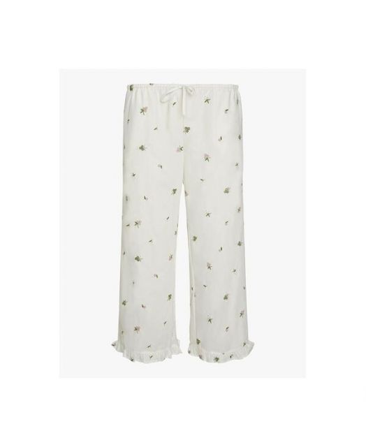 ウィ ウォー ワット レディース ナイトウェア アンダーウェア Women s Ruffle Pull-On Pants Ivory