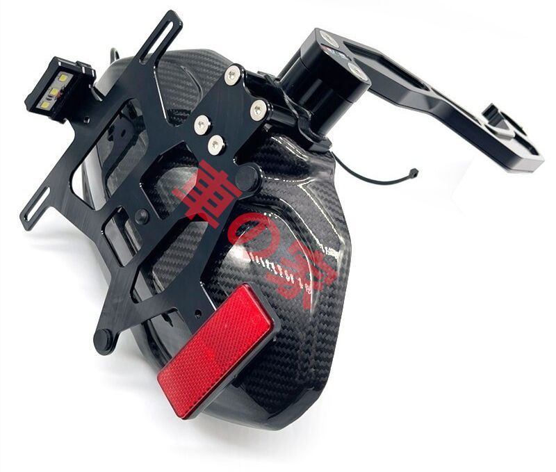 HONDA ホンダ CB650R 2019-2025 カーボンファイバー リア フェンダー マッドガード ナンバープレート付き LEDライト