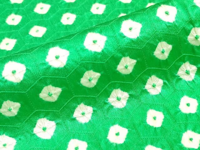 平和屋着物○上質な小紋 総絞り 亀甲文 正絹 逸品 DAAQ3275ps