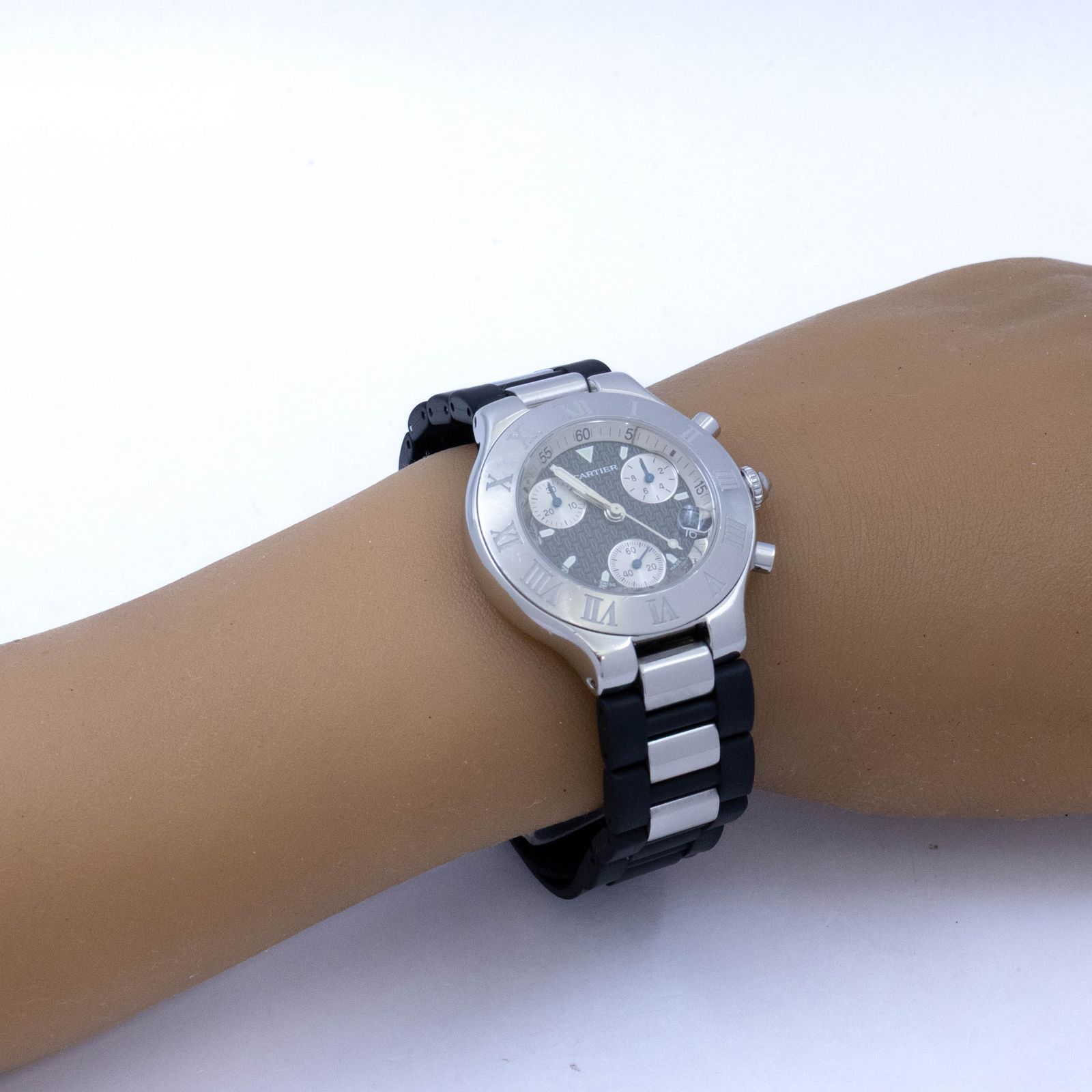 カルティエ Cartier クロノスカフ W10125U2 クォーツ 腕時計 メンズ 