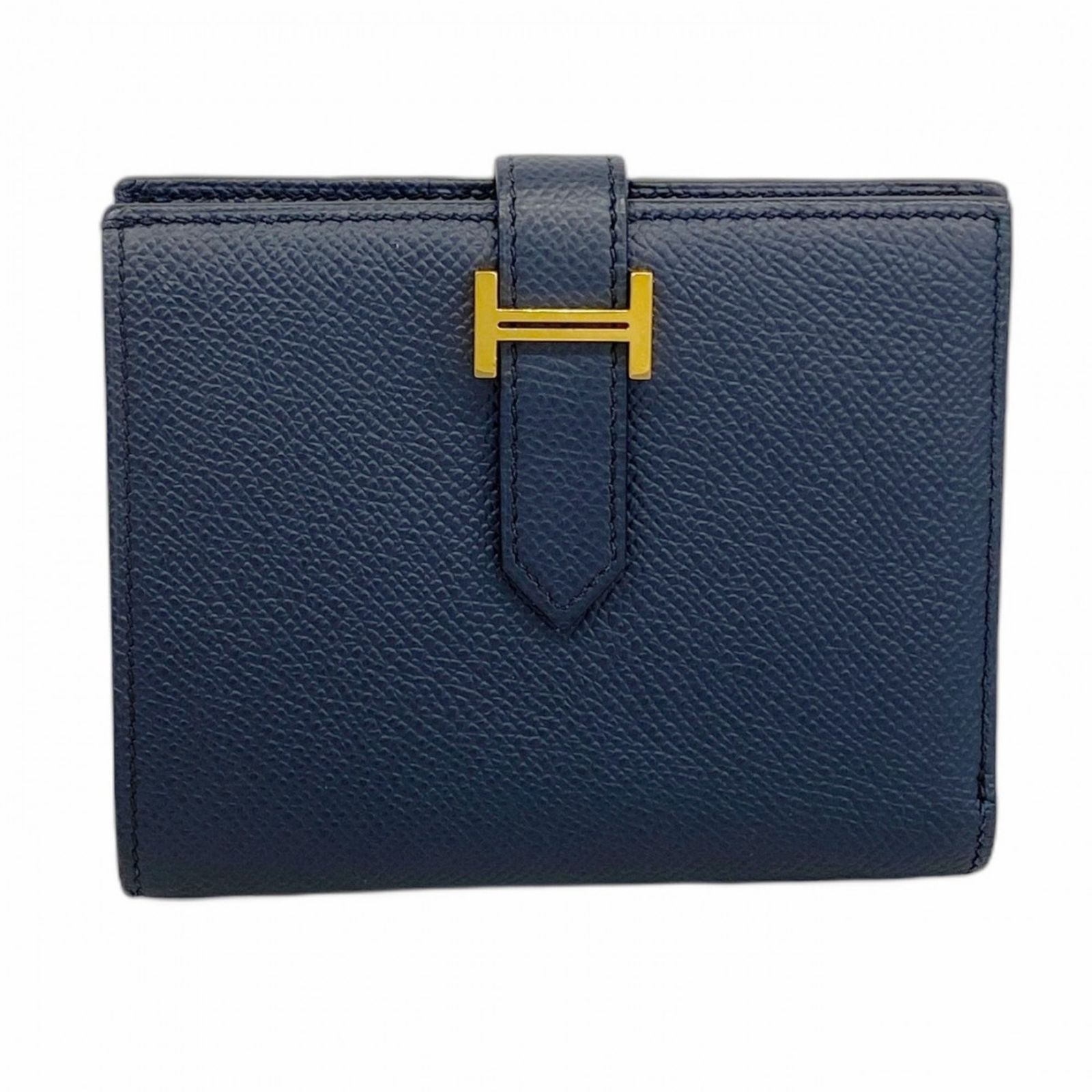 エルメス Hermes エルメス 財布 ベアンコンパクト ヴォーエプソン ブラック Z刻印レディース